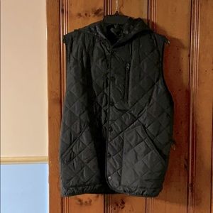 Forever 21 Men Quilted hoodie vest